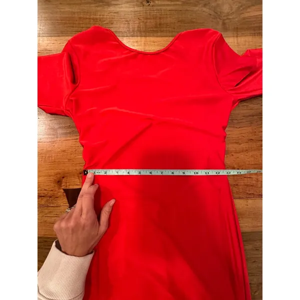 Women's Unbranded Red Long Sleeve Open Back Maxi Dress S - Image 7