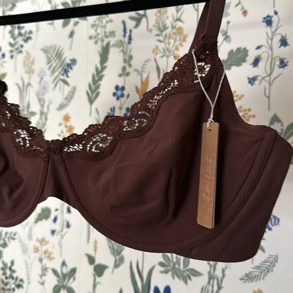 SKIMS FITS EVERYBODY LACE UNDERWIRE BRA COCOA 44D brown‎ NWT - Image 6