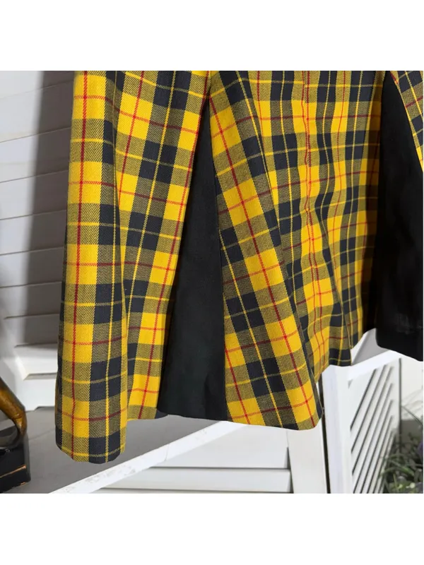 Vintage Y2K plaid mini skirt pleated school girl preppy academy grunge 90s sz S - Image 7