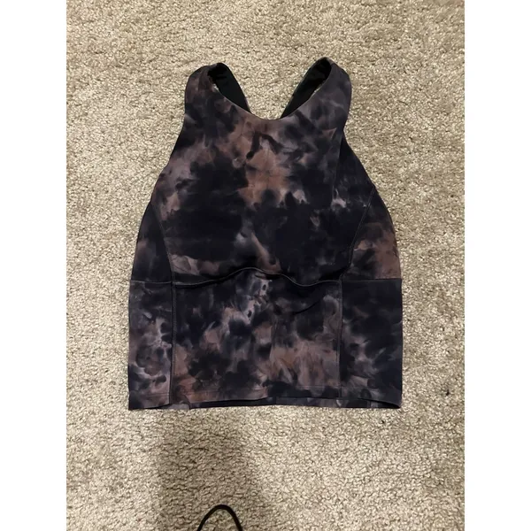 Lululemon Key To Balance Tank Top Size 4 Diamond Dye Graphite Grey Pink Pastel - Image 3