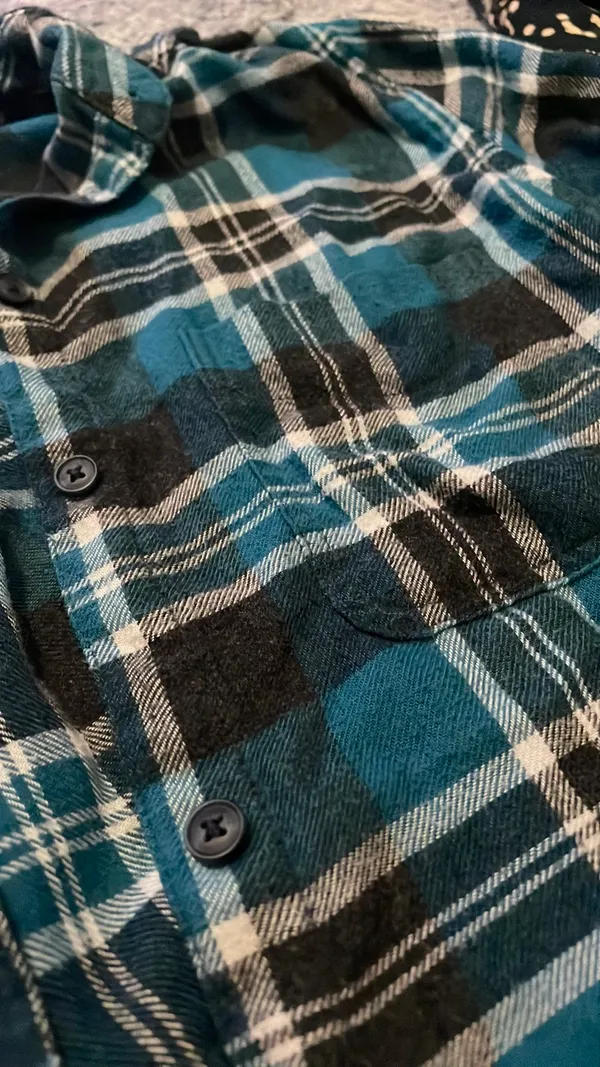American Eagle Outfitters Blue Flannel - Image 3