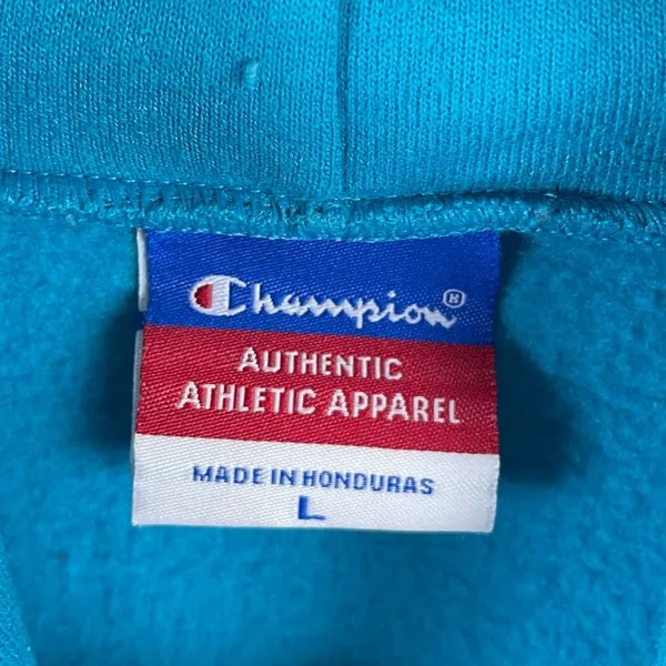 Champion Vintage Large Pastel Bright Hoodie Sweatshirt Casual Streetwear Solid - Image 6