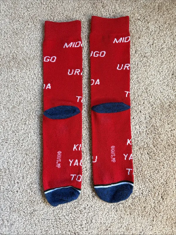 My Hero Academia Red Class 1-A Character Crew Socks. Unisex - Image 2