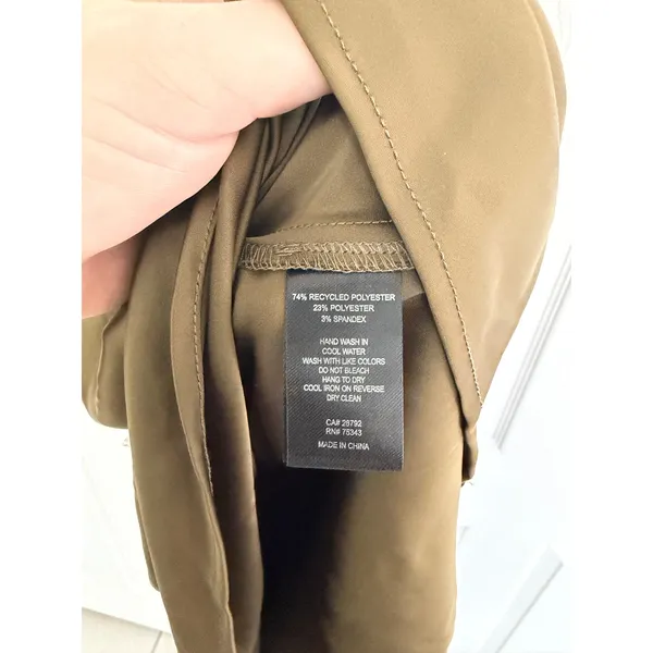 House of Harlow 1960 Olive Green Braided Strap Satin Mini Dress - Image 5
