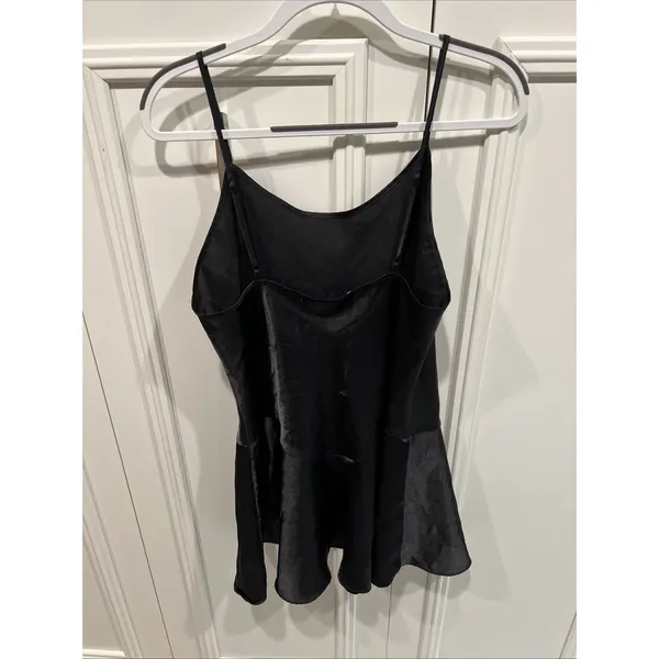 Vintage 90s Victoria's Secret Collection Black Slip Chemise Lingerie - Image 3