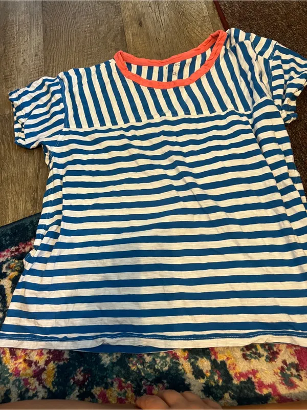 Pilcro medium blue and white striped top - Image 5