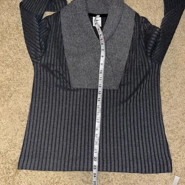 NIKE women’s Yoga Luxe Ribbed Cover Up‎ Sweater gray size M - Image 10