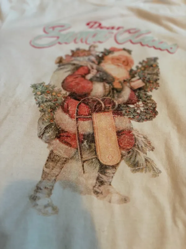dear Santa Claus white Tshirt Size M - Image 3