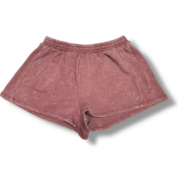 Aeropostale Maroon Mineral‎ Wash Sweat Shorts Soft M - Image 3