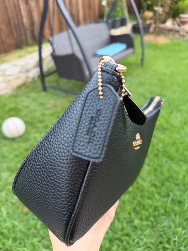 Coach Teri Black Shoulder Bag Signature Leather - Image 4