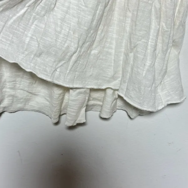 Lucky Brand White Embroidered Tassel‎ Tie Square Neck Peasant Tunic Top Medium - Image 7
