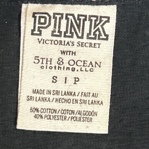 Victoria‎ Secret PINK 5th & Ocean US Army 1/4 Zip Sweatshirt Black Small GUC - Image 9