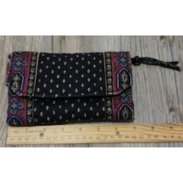Vera Bradley Crossbody Wallet Floral Quilted Clutch‎ Bag - Image 3