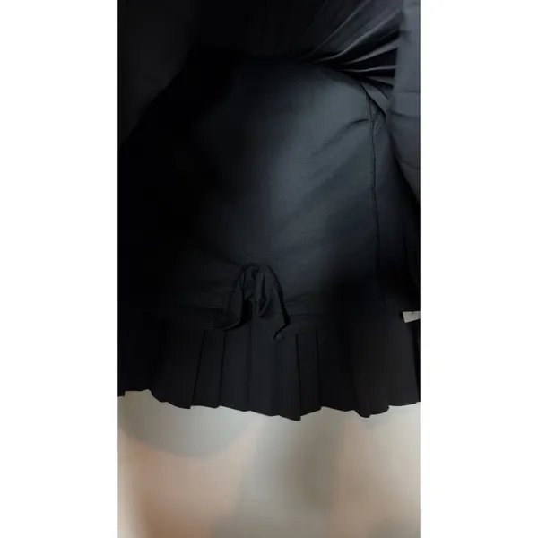 Malbon black Kate pleated A-line silhouette and built-in shorts sz 2 - Image 4