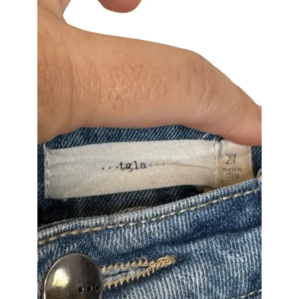 Anthropologie Women's‎ Shorts Button Fly Distressed Distressed Raw Hem Denim 27 - Image 5
