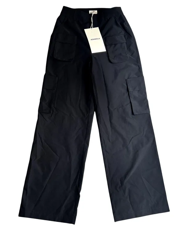 adanola cargo multi pocket trouser black pants size S CL2 - Image 3