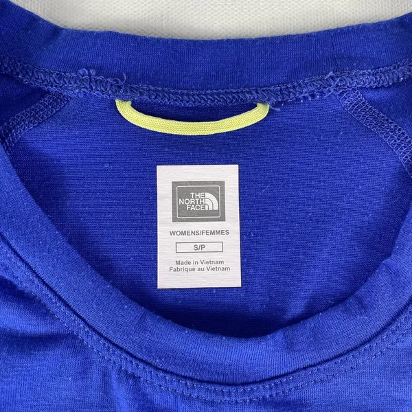 The North Face T Shirt Women's Small VaporWick Blue Polyester Stretch TNF Ladies - Image 4
