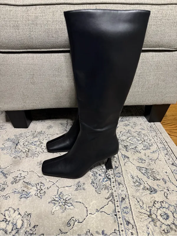 Jeffrey Campbell Checkmate Knee High Boot Black - Image 6