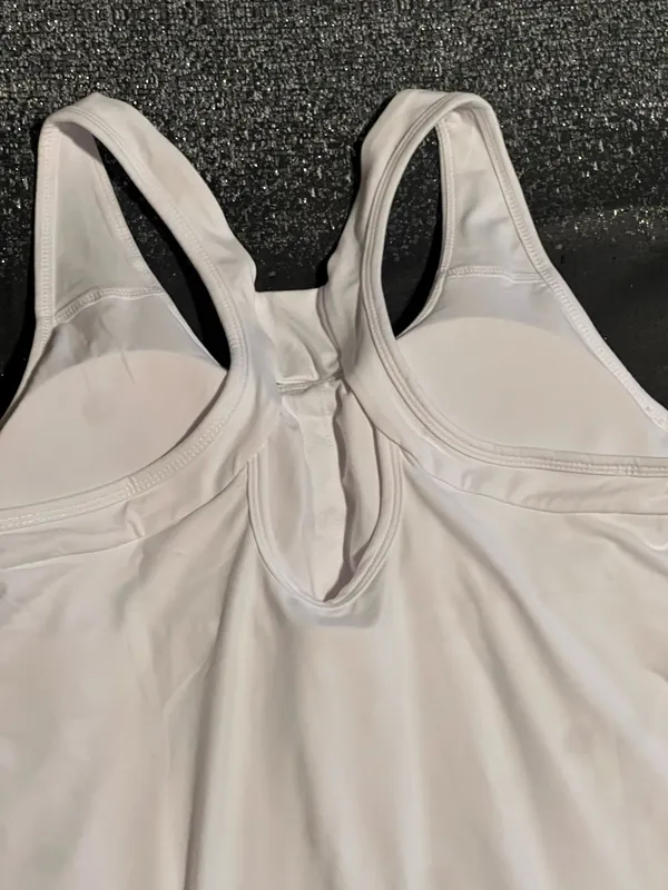 Womens 1X NWT White Sleeveless Active Classic Exercise Dress - Image 7
