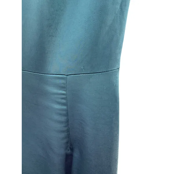 Elliatt One Shoulder Satin Draped Midi‎ Dress Blue Small Cocktail Party Wedding - Image 5