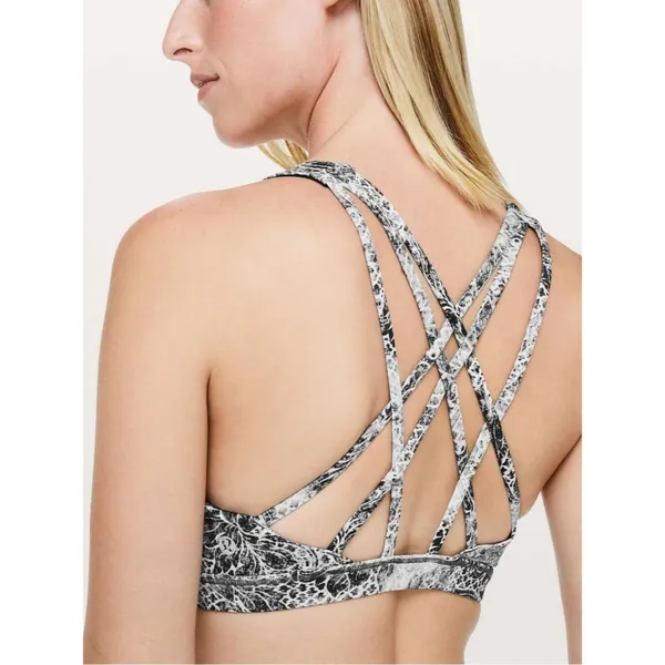 Lululemon Free To Be Serene Bra Size 8 Serigraph Starlight Black Multi - Image 2