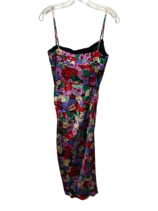 Nicholas Sorin Diamond Cutout Midi Dress Size 4 Red Green Purple NWT $500 - Image 9