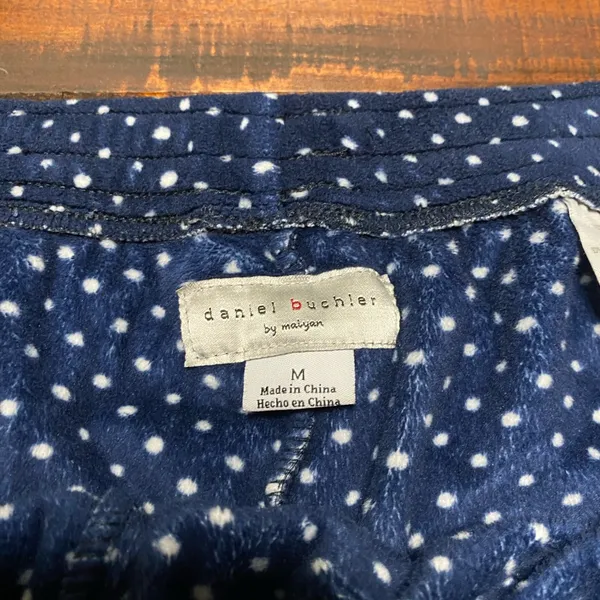 Daniel Buchler Blue Polka Dot Lounge Pants Size M - Image 2