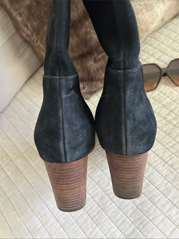 Cole Haan Cassidy Tall black suede heeled boot nike air 9 boho - Image 13