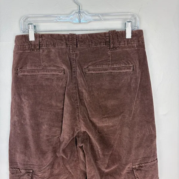 Free People Hard Crushin' Plush Cargo Pants Chocolate Merlot Utility Gorpcore 6 - Image 8