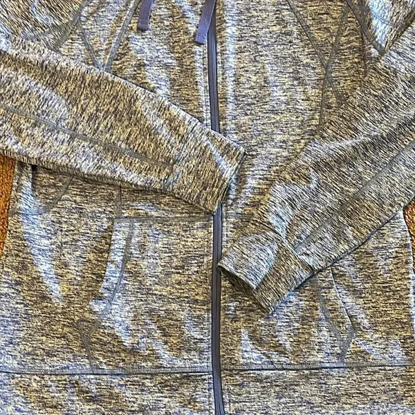 CG by Champion Duo Dry Purple Chambray Zip Up Hoodie, Size L - Image 2