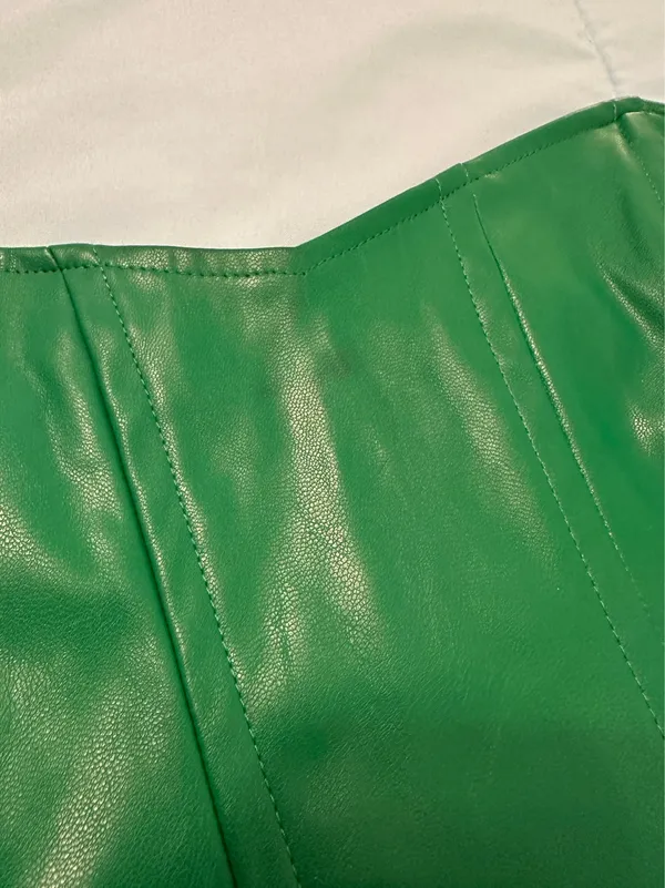 Princess Polly Jessica PU Bustier Top Green - Image 6