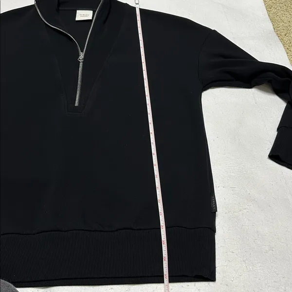 Varley Double Soft Black Masie Longline Sweat Shirt size S - Image 12