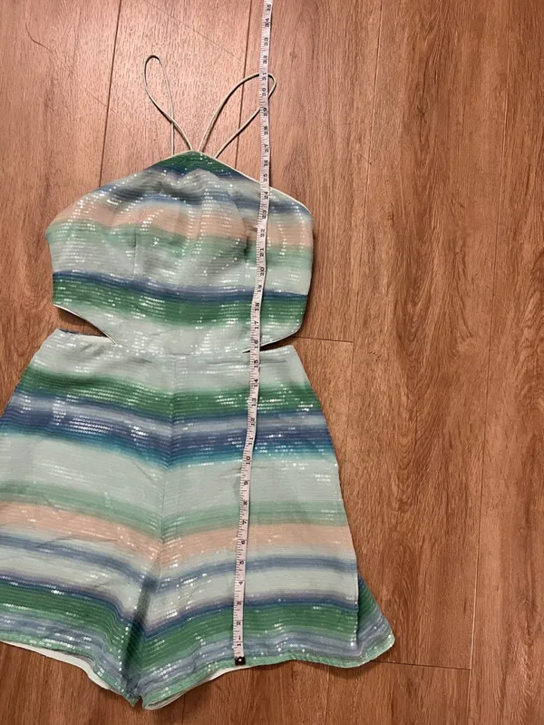 HUTCH BY ANTHROPOLOGIE Striped Sequin Romper - Image 8