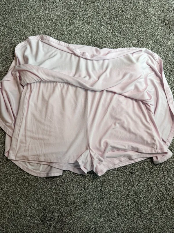 Wild Fable Pink Foldover Waist Flowy Skort Built-In Shorts Size L - Image 6