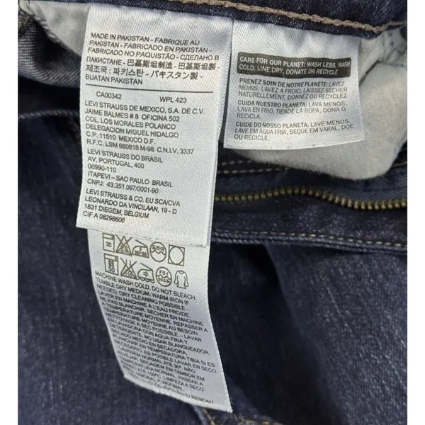 Levi’s 524 Skinny Jeans Women's Size 17 Dark Wash Skinny Red Tab Stretch - Image 5