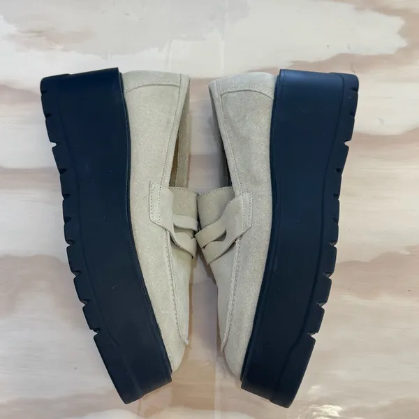 Free People Nico Sand Suede Platform Loafers Sz 38 - Image 7