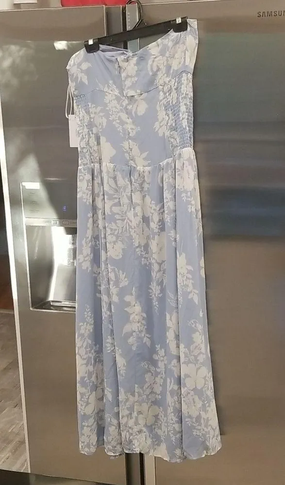 💕REFORMATION💕 Eleni Dress ~ Aliso Blue Floral Print 10 NWT - Image 8