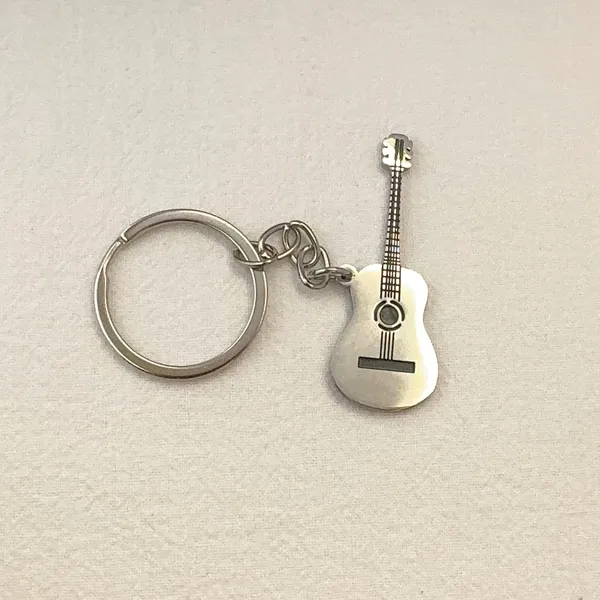 Guitar Car Keychain for Men Women Electric Guitar Keychain Key Ring Bag Charm - Image 3