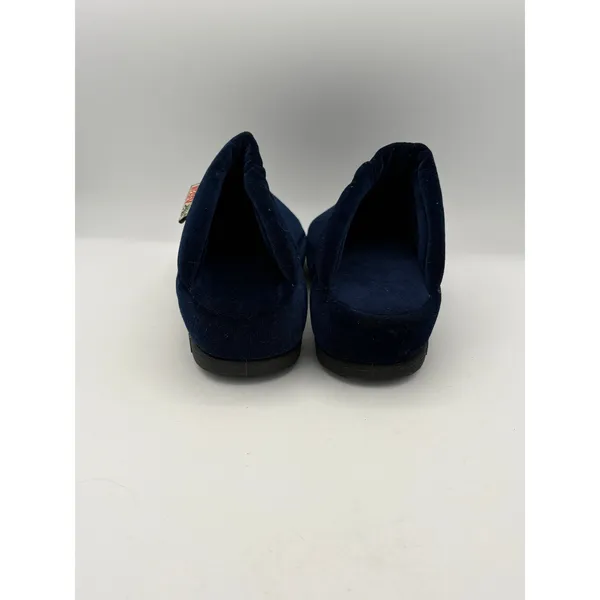 Women’s Sabra Negev Size 8 Royal Blue Velvet Slippers - Image 4