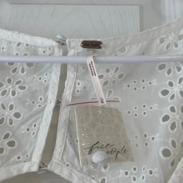 Free People Mockingbird White Eyelet Tiered Maxi Dress - Image 7