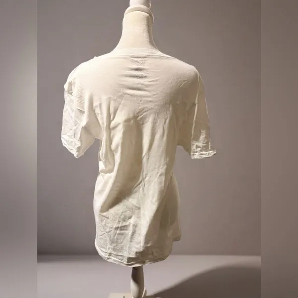 Levi's White Cotton V-Neck Tee‎ - Image 4