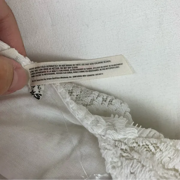 Free People size medium white lace mini dress new bridal anthro open back - Image 6