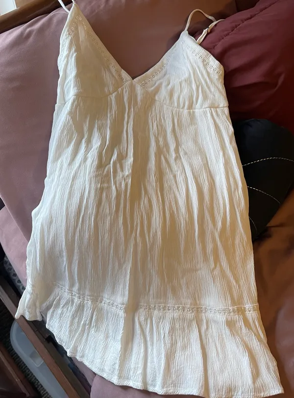 LA Hearts White Crepe Mini Sun Dress - Image 2