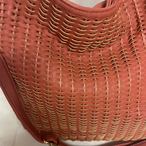 Malibu Skye Hobo Bag with Woven Texture and Adjustable Strap Tan - Image 2