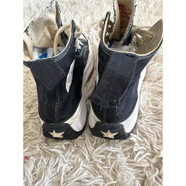 Converse Run Star Hike High‎ Top Platform Sneakers Black White 5Mens Womens 6.5 - Image 7