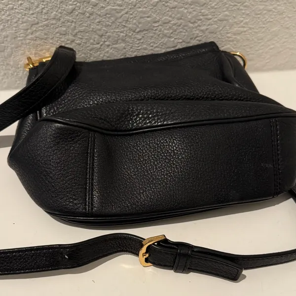 Marc Jacobs Empire City Crossbody Saddle Bag Black Pebbled Leather - Image 15