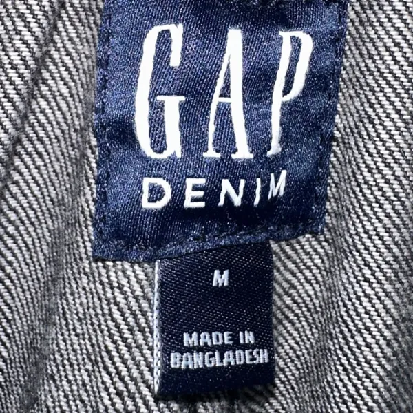 Gap Women's Medium Black Denim Crop Overalls Bib Dungarees Adjustable - Image 5