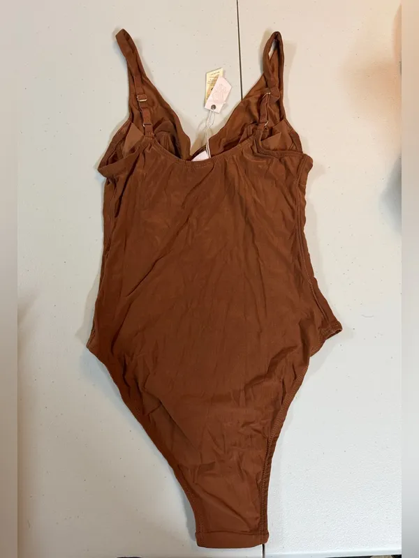 Free‎ People We are HAH Hot as Hell Bodysuit Eyes on Top $128 Milk Chocolate - Image 5