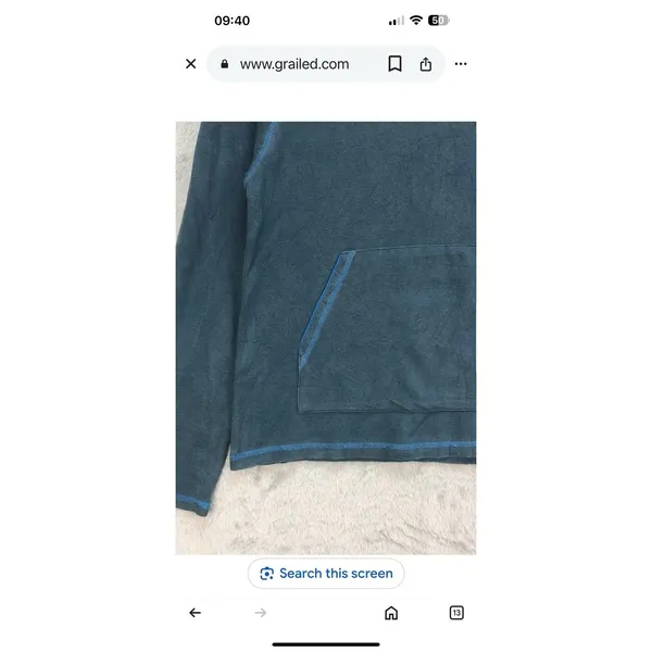 PATAGONIA Organic Cotton Light Hoodies #5123-175 Vintage? Turquoise/blue Med Wms - Image 5