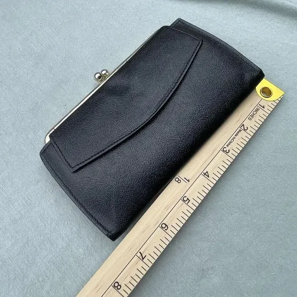 Vintage Renwick Morro Calf leather wallet. Black - Image 4